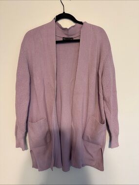 Open-Front Lavender Cardigan